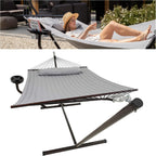 Double Hammock with Stand and Side Table 200