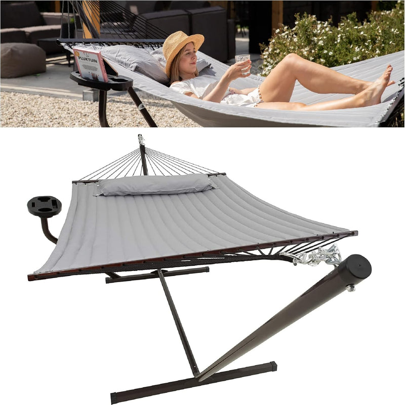 Double Hammock with Stand and Side Table 200