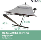 Double Hammock with Stand and Side Table 200
