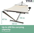 Double Hammock with Stand and Side Table 200