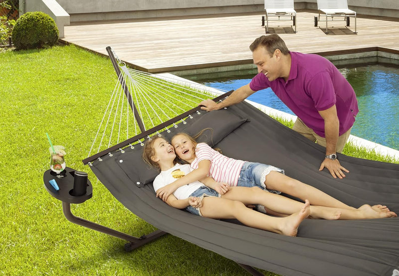 Double Hammock with Stand and Side Table 200