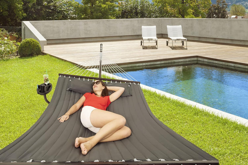 Double Hammock with Stand and Side Table 200