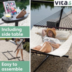 Double Hammock with Stand and Side Table 200