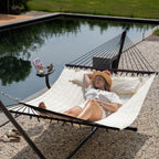 Double Hammock with Stand and Side Table 200