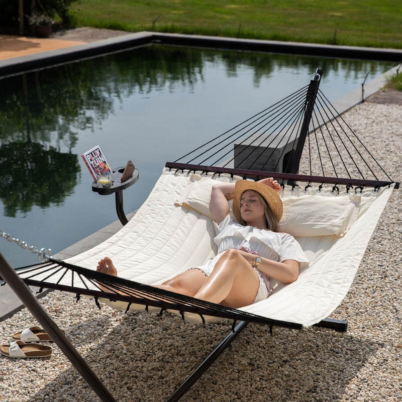 Double Hammock with Stand and Side Table 200