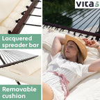 Double Hammock with Stand and Side Table 200