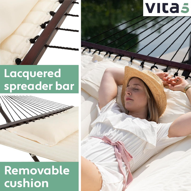 Double Hammock with Stand and Side Table 200