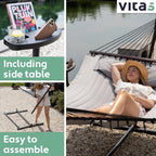Double Hammock with Stand and Side Table 200