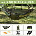 Hammock with Mosquito Net and Ridge Rope 290