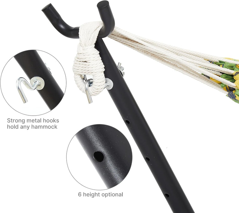 Hammock with Stand 2 Person Metal Frame