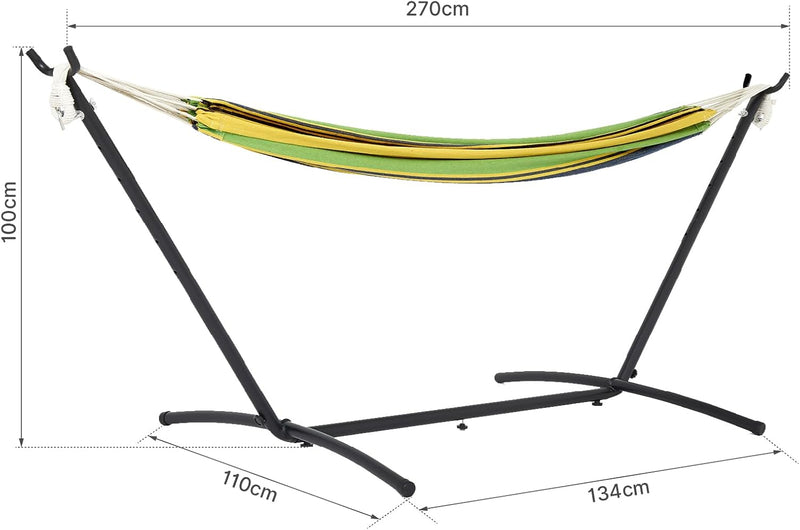 Hammock with Stand 2 Person Metal Frame
