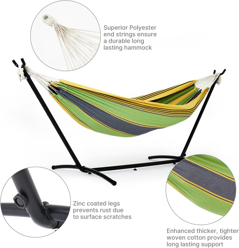 Hammock with Stand 2 Person Metal Frame