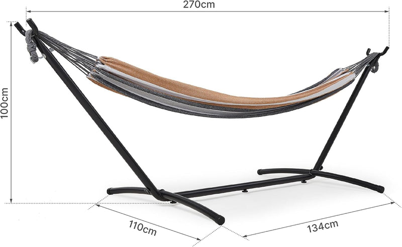 Hammock with Stand 2 Person Metal Frame