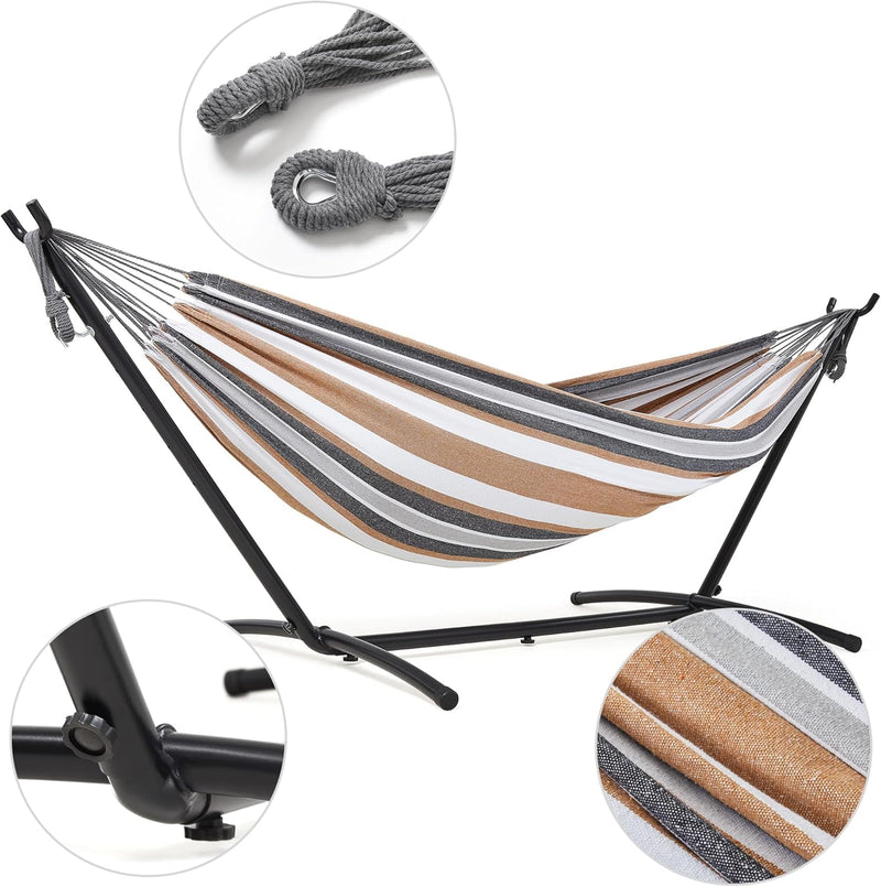 Hammock with Stand 2 Person Metal Frame