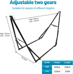 Hammock with Stand Foldable Steel Frabic Tension Adjustable
