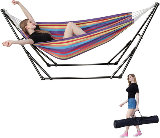 Portable Hammock with Stand for Outside Or Inside