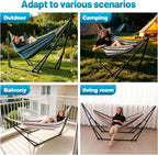 Hammock with Stand Foldable Steel Frabic Tension Adjustable