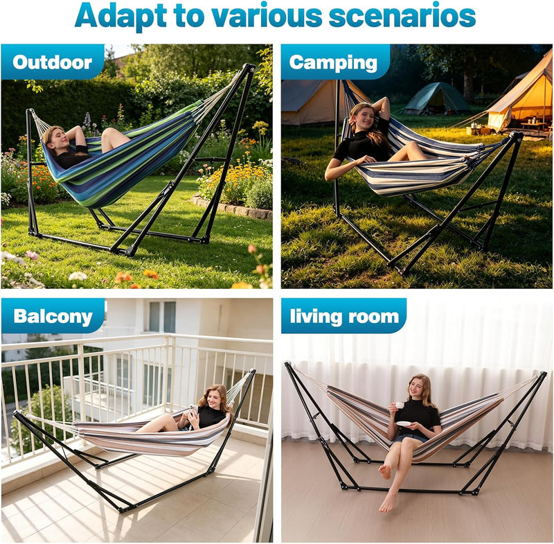 Portable Hammock with Stand for Outside Or Inside