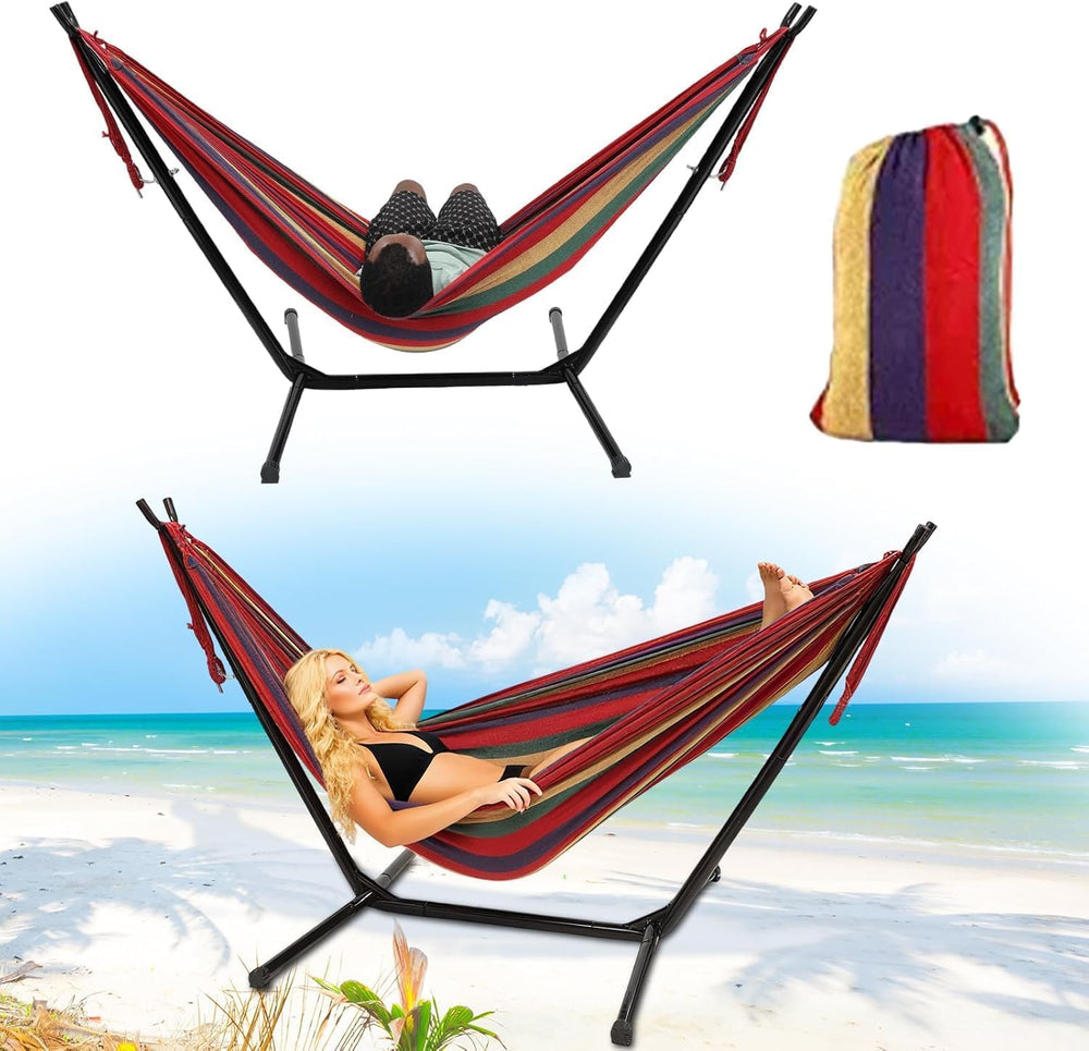 Hammock with Stand for Outside Stable Space Saving