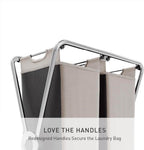 Hamper Double Compartment Laundry Basket for Bedroom Bathroom