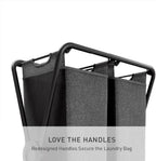 Hamper Double Compartment Laundry Basket for Bedroom Bathroom