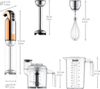 Hand Blender Set Handheld Stick with Chopping Bowl