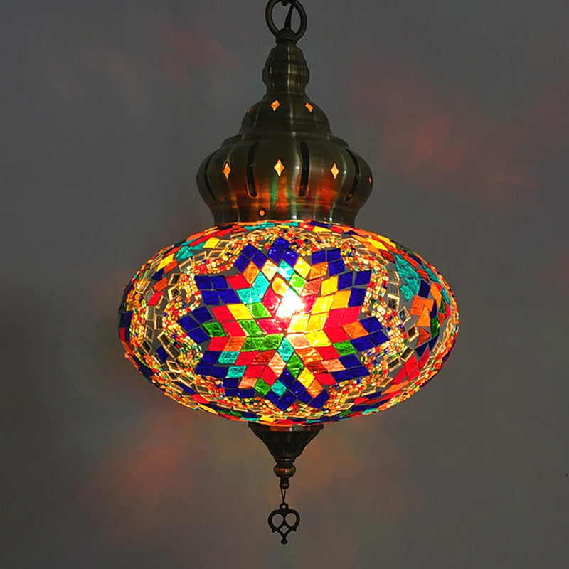 Hanging Ceiling Mosaic Lamp Light Chandelier Turkish Moroccan