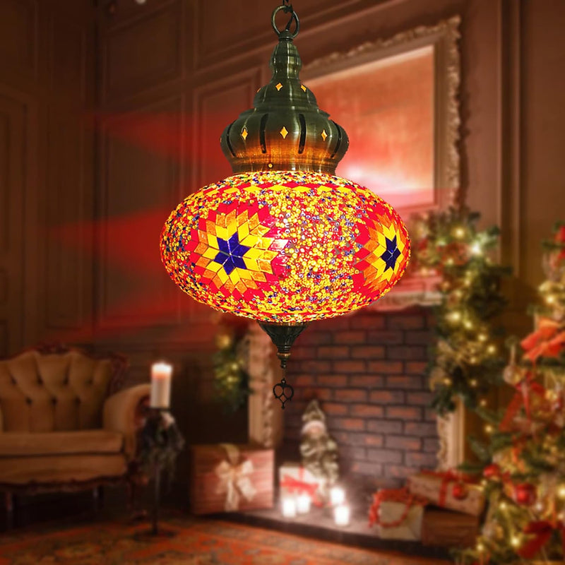 Hanging Ceiling Mosaic Lamp Light Chandelier Turkish Moroccan
