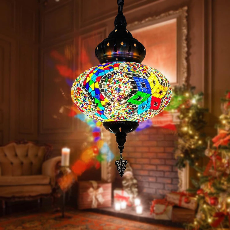 Hanging Ceiling Mosaic Lamp Light Chandelier Turkish Moroccan