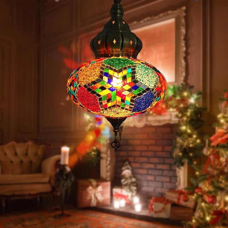 Hanging Ceiling Mosaic Lamp Light Chandelier Turkish Moroccan