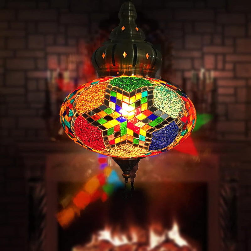 Hanging Ceiling Mosaic Lamp Light Chandelier Turkish Moroccan