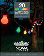Hanging Connectable Festoon Lights 20 LED Bulbs 10.6