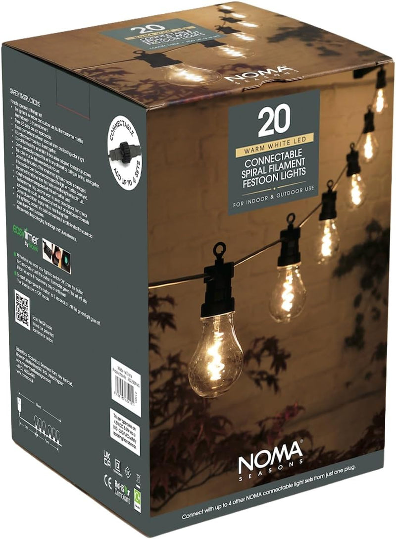 Connectable Festoon Lights 20 Bulbs 10.6 M