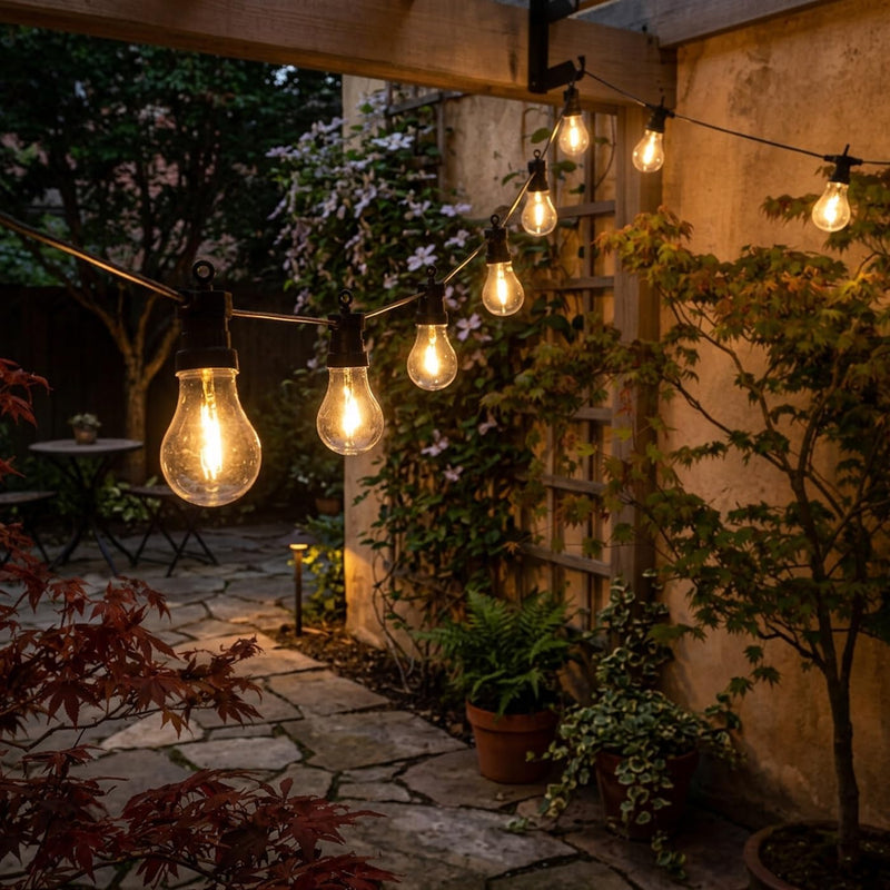 Hanging Connectable Festoon Lights 20 LED Bulbs 10.6