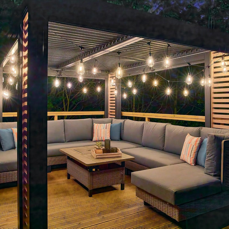 Hanging Connectable Festoon Lights 20 LED Bulbs 10.6
