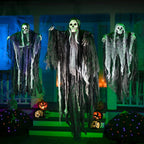 Hanging Halloween Skeleton Ghosts Decorations Grim Reapers (3 Pack)