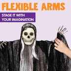 Hanging Halloween Skeleton Ghosts Decorations Grim Reapers (3 Pack)