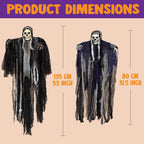 Hanging Halloween Skeleton Ghosts Decorations Grim Reapers (3 Pack)
