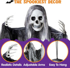 Hanging Halloween Skeleton Ghosts Decorations Grim Reapers (3 Pack)