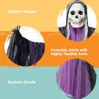 Hanging Halloween Skeleton Ghosts Decorations Grim Reapers (3 Pack)