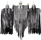 Hanging Halloween Skeleton Ghosts Decorations Grim Reapers (3 Pack)