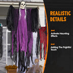 Hanging Halloween Skeleton Ghosts Decorations Grim Reapers (3 Pack)
