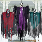 Hanging Halloween Skeleton Ghosts Decorations Grim Reapers (3 Pack)