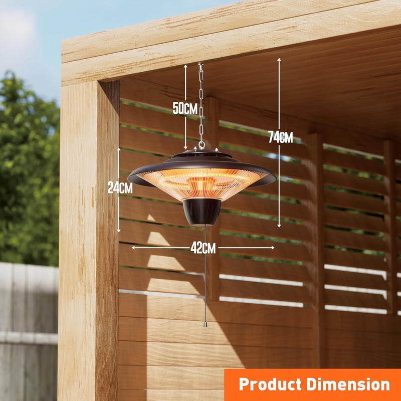 Hanging Patio Heater Outdoor 1500W
