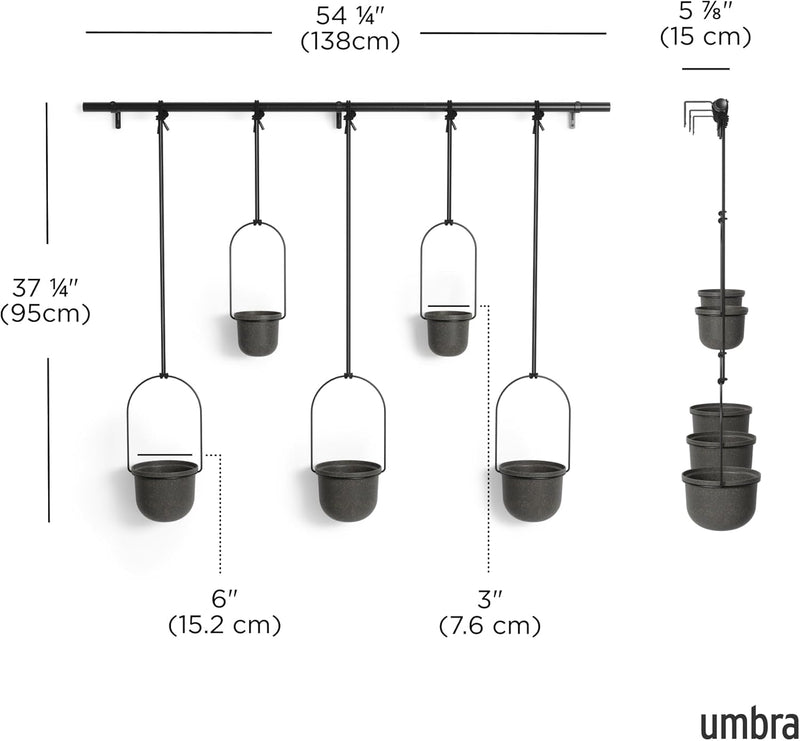 Hanging Planter for Window (Set of 5)