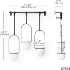Hanging Planter for Window (Set of 5)