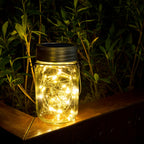 Hanging Solar Mason Jar Lights 30 LED Lanterns (6 Pack)