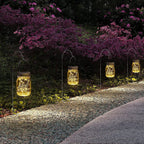Hanging Solar Mason Jar Lights 30 LED Lanterns (6 Pack)