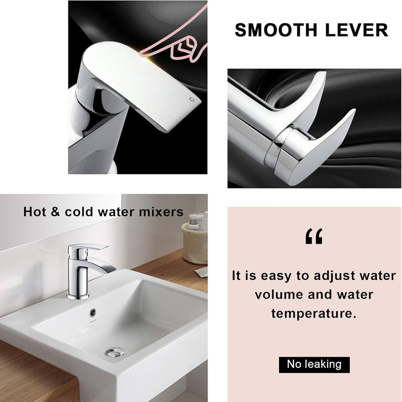 Tap Bathroom Sink Basin Mixer Monobloc Waterfall