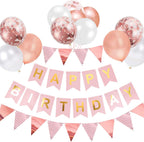 Happy Birthday Banner Party Decorations Bunting Banners 12